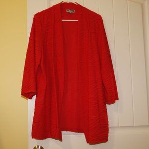 JM Collection 3/4 Sleeve Lightweight Cardigan 2X
